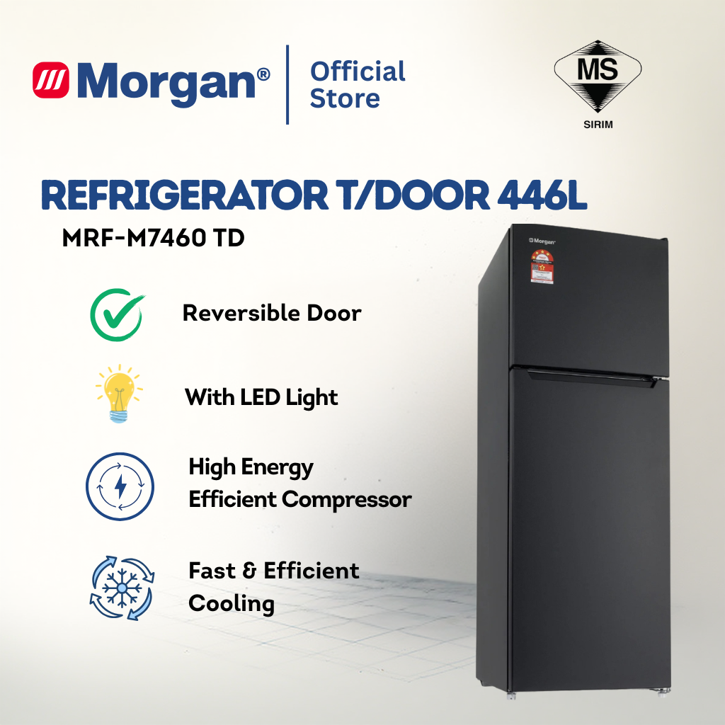 Morgan Two Door Refrigerator (446L) MRF-M7460 TD