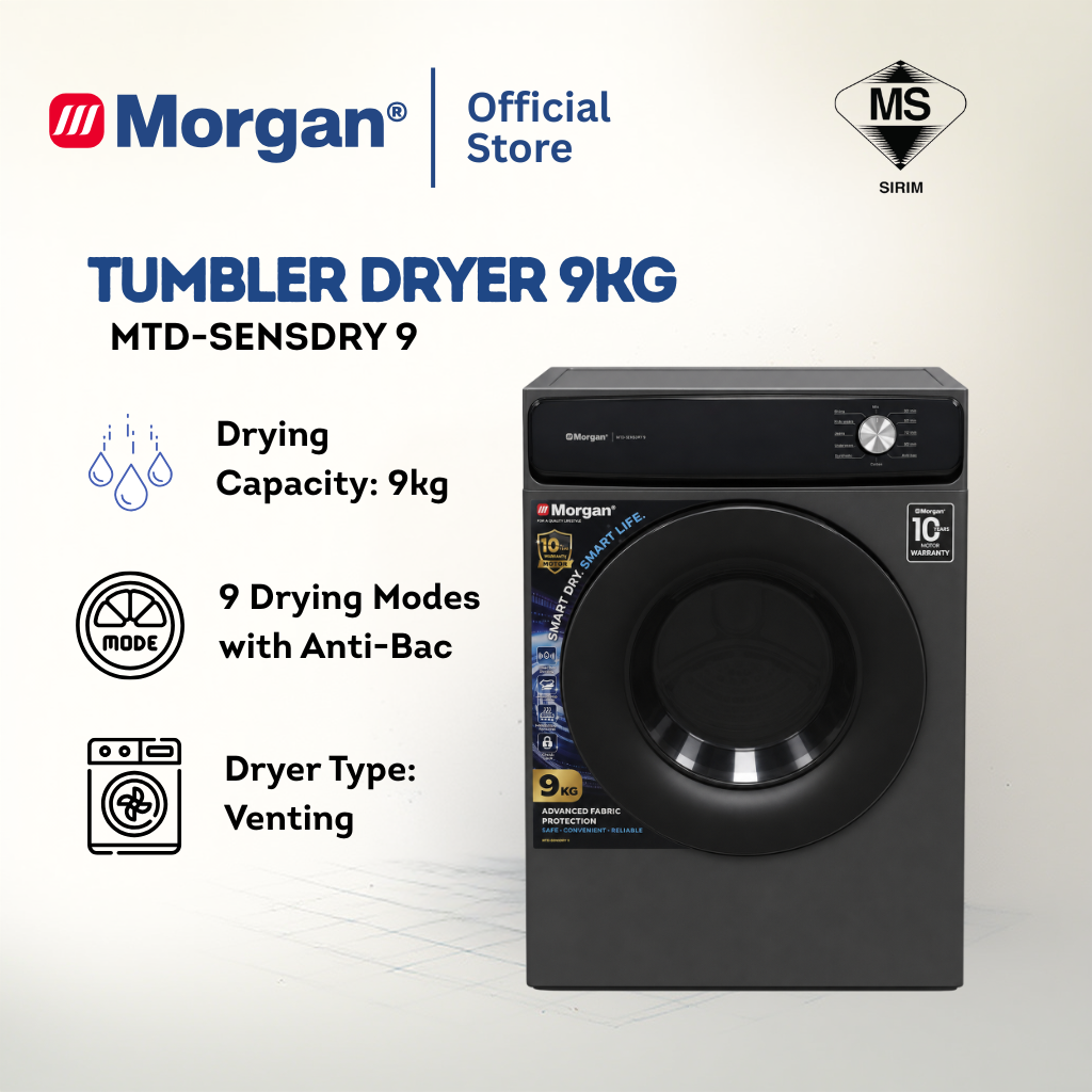 TUMBLER DRYER 9KG MTD-SENSDRY 9