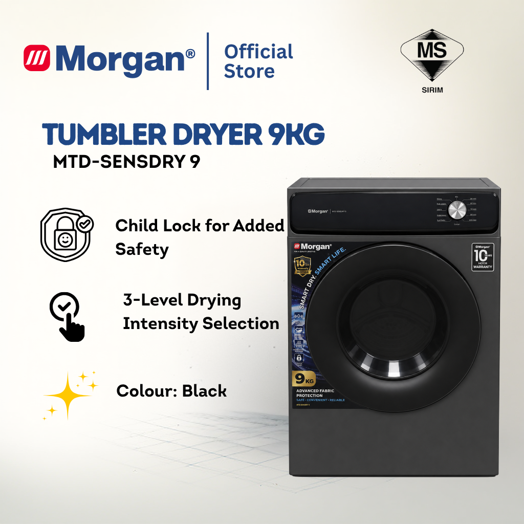 TUMBLER DRYER 9KG MTD-SENSDRY 9