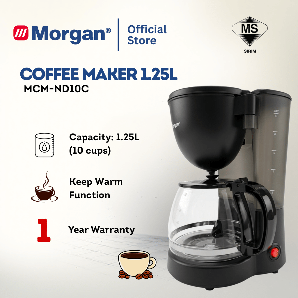 Morgan Coffee Maker With Keep Warm Function (1.25L) MCM-ND10C
