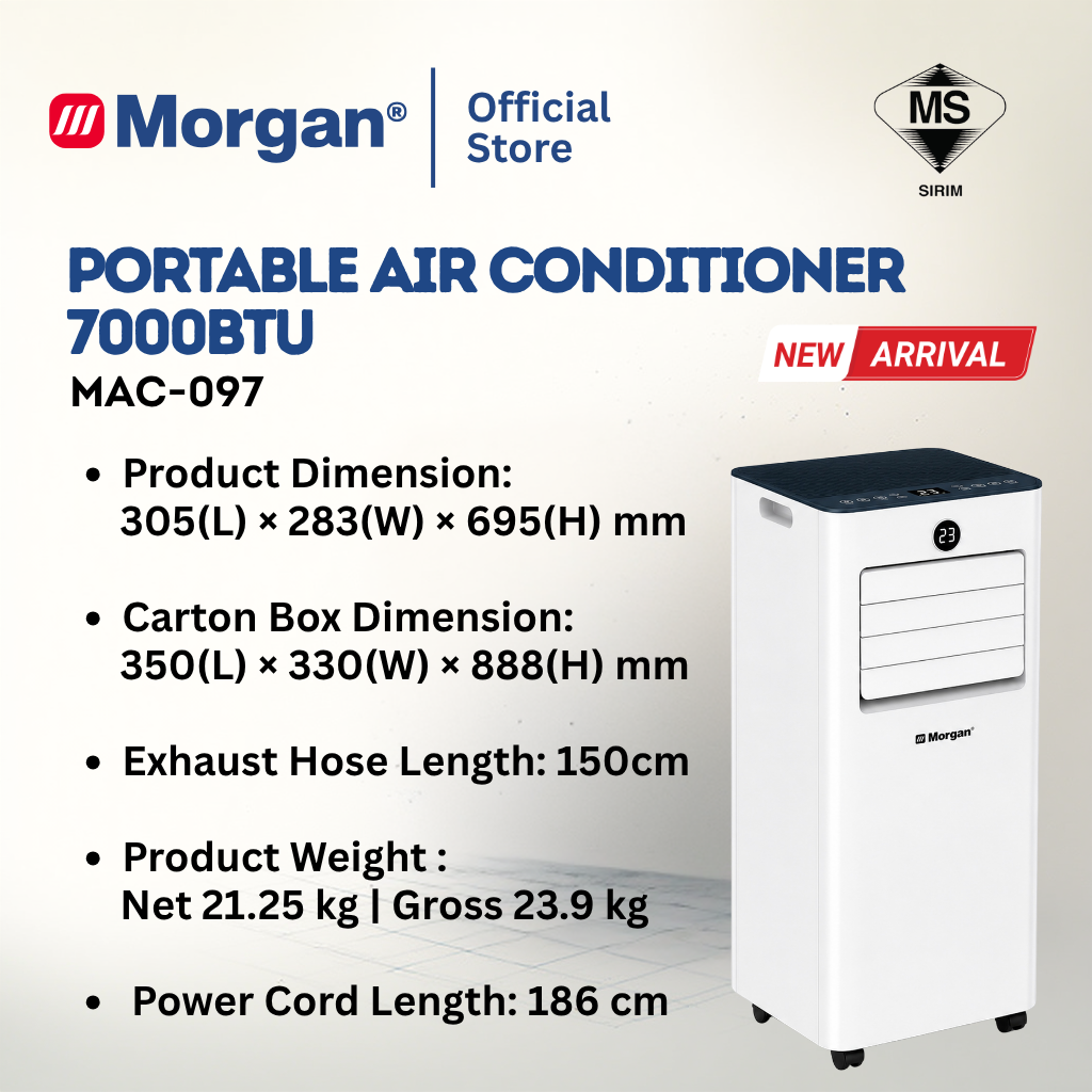 Morgan Portable Air Conditioner MAC-097 | MAC-099 | MAC-0912