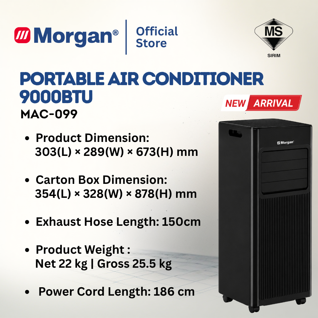 Morgan Portable Air Conditioner MAC-097 | MAC-099 | MAC-0912