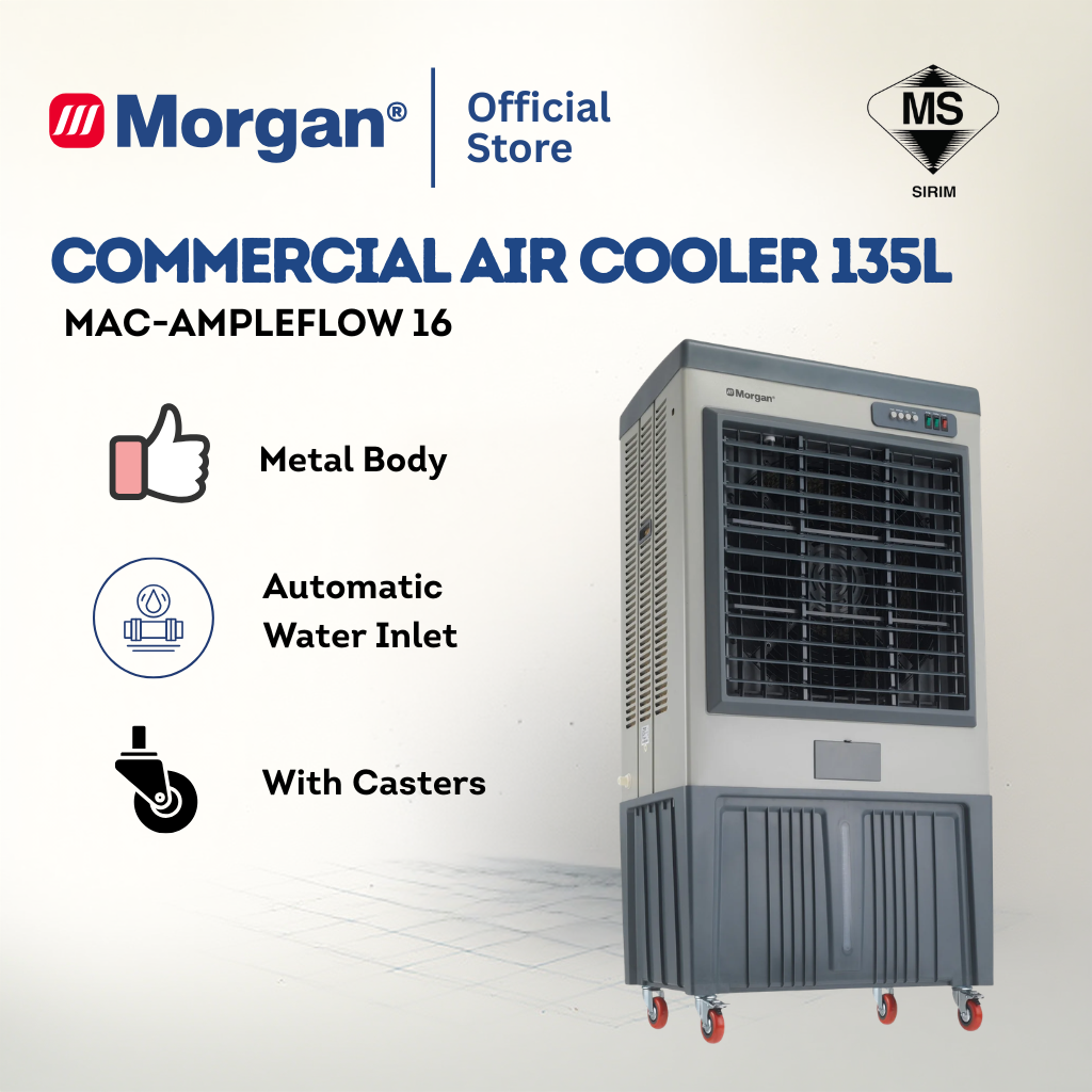 Morgan 3-Speed Portable Commercial Air Coller with Automatic Water Inlet MAC-AMPLEFLOW 16