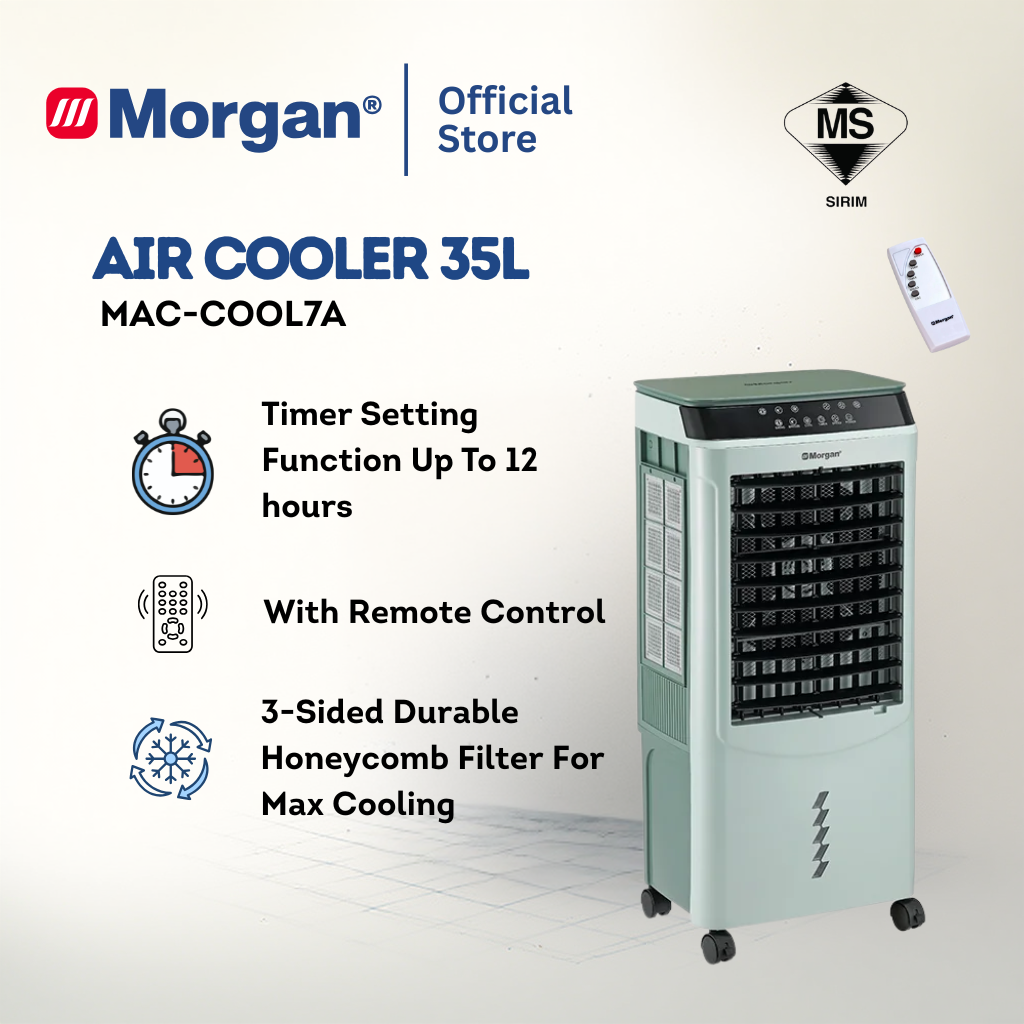 Morgan 3-Speed Portable Air Cooler with Timer Setting Function MAC-COOL 7A