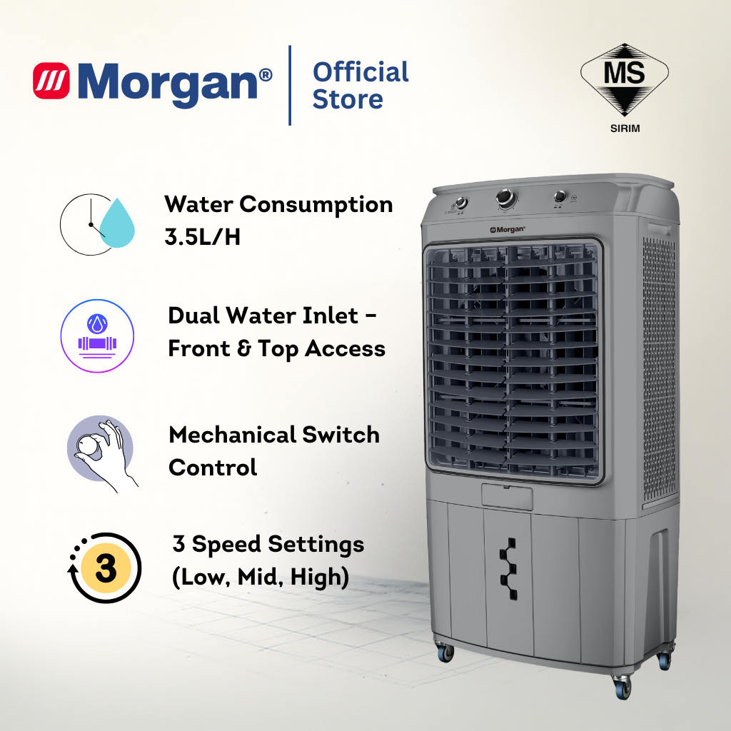 Morgan MAC-COOL MATE 65 Portable Commercial Air Cooler 65L with Silver Ion Filtration System