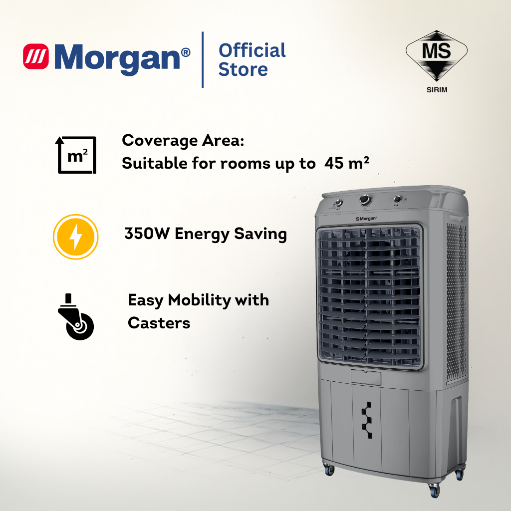 Morgan MAC-COOL MATE 65 Portable Commercial Air Cooler 65L with Silver Ion Filtration System