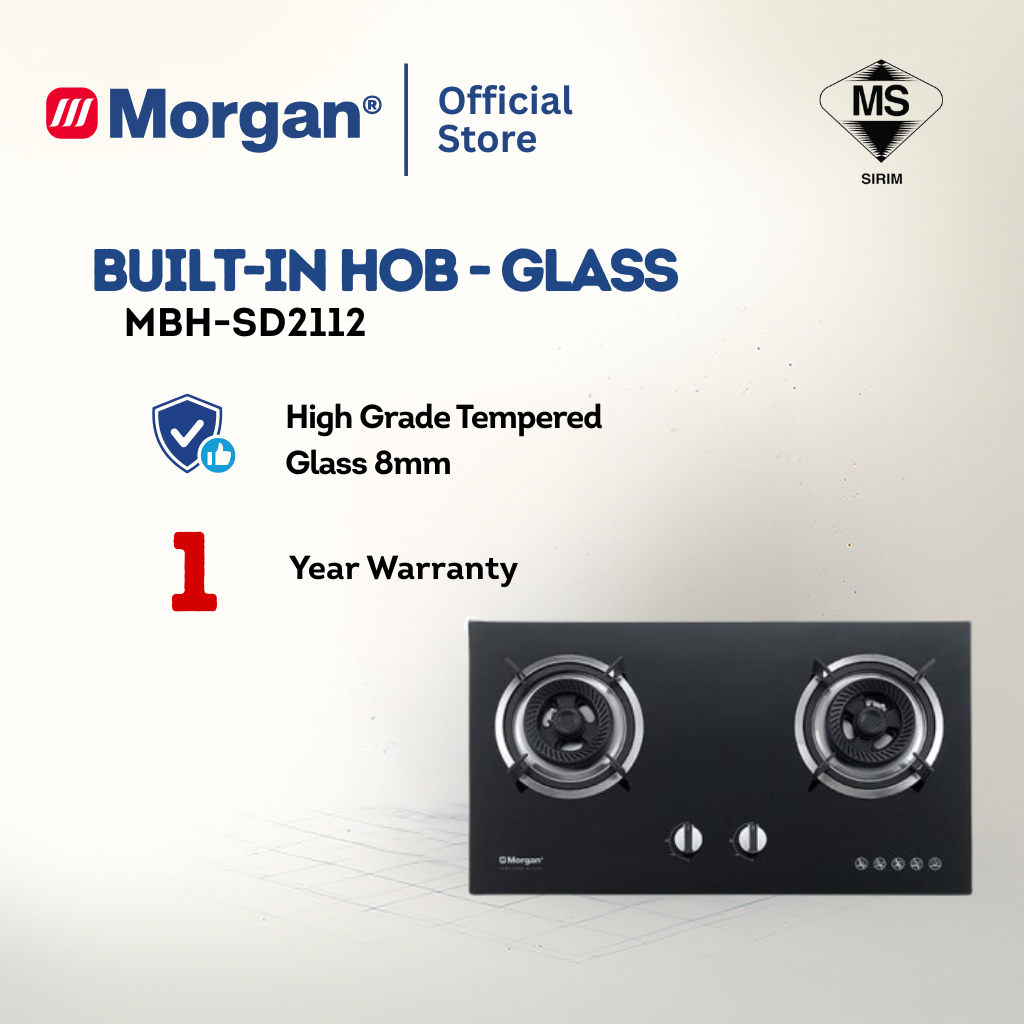 Morgan Built-In Hob Glass 2 Gas Burner MBH-SD2112