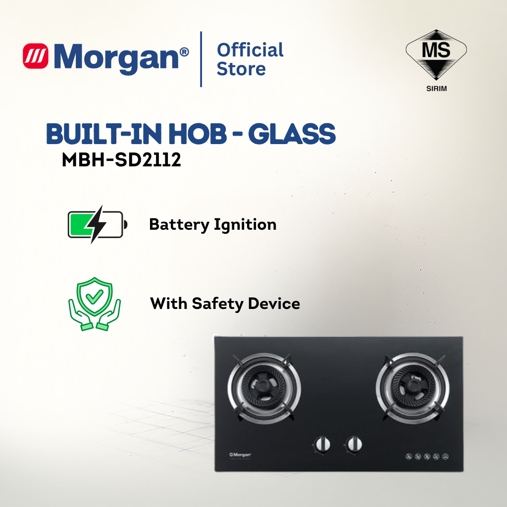 Morgan Built-In Hob Glass 2 Gas Burner MBH-SD2112