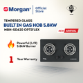 Built-In Hob Glass 2 Burner 5.8KW MBH-SD620 OPTIFLEX