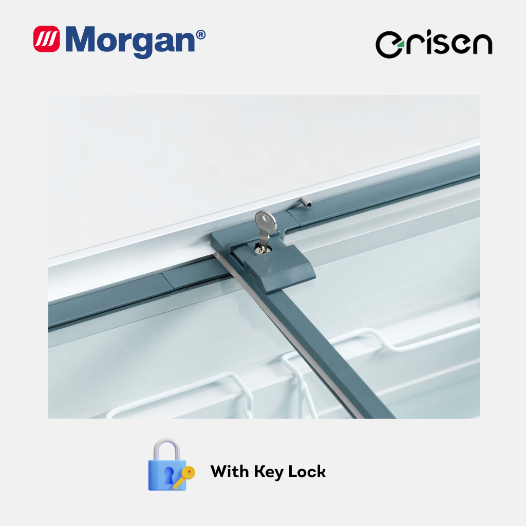 Morgan Chest Freezer with Lockable Sliding Glass Door (336L) MCF-G336L