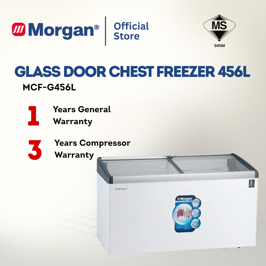 Morgan Sliding Glass Door Chest Freezer (456L) MCF-G456L