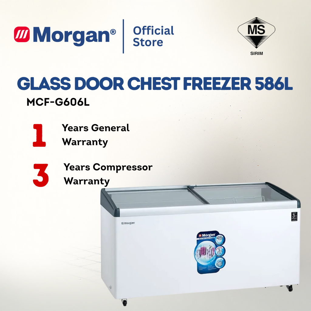 Morgan Chest Freezer With Lockable Sliding Glass Door (586L) MCF-G606L