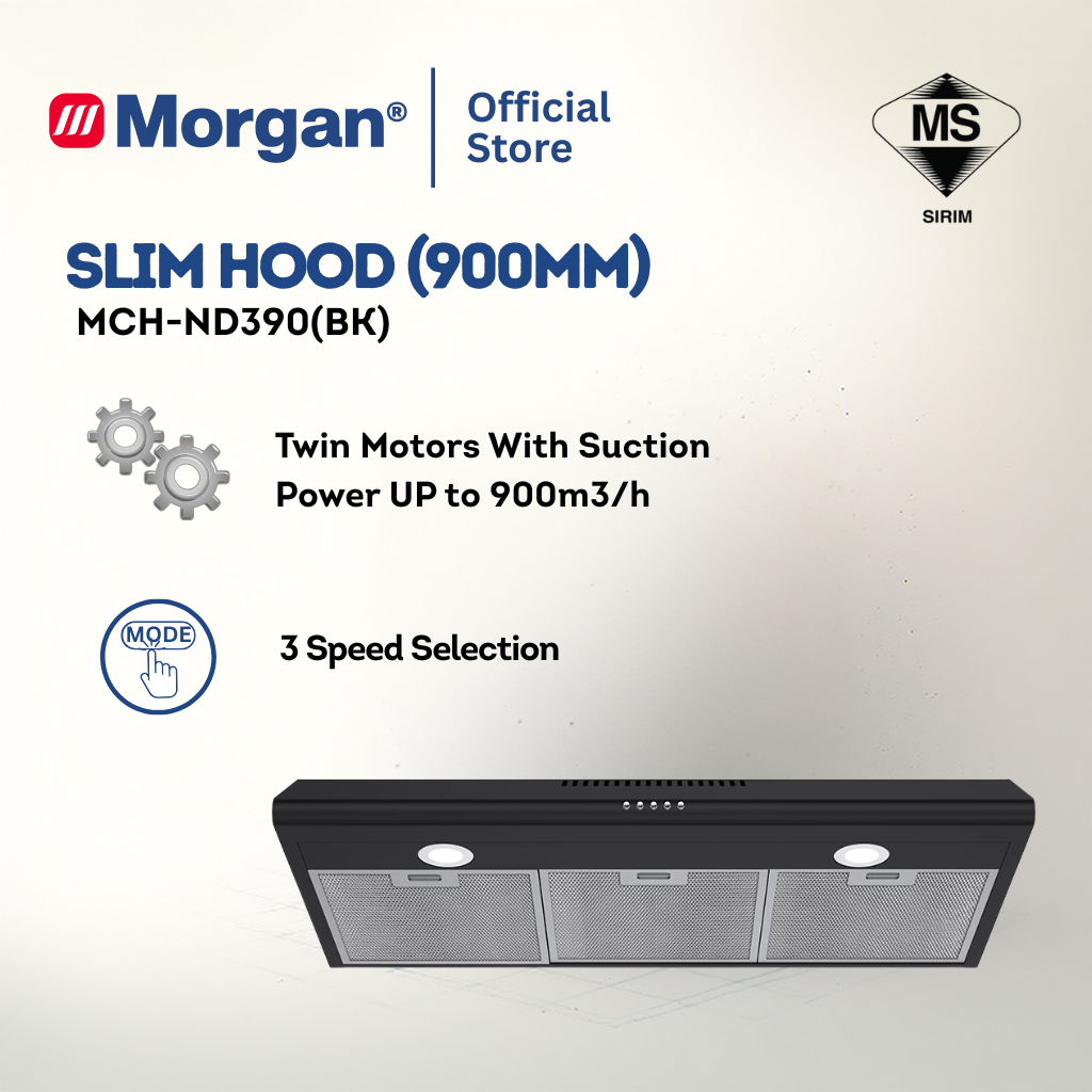 Morgan Black Slim Hood MCH-ND390(BK)