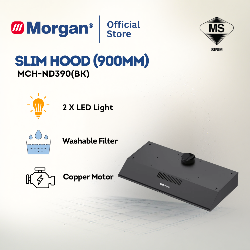 Morgan Black Slim Hood MCH-ND390(BK)