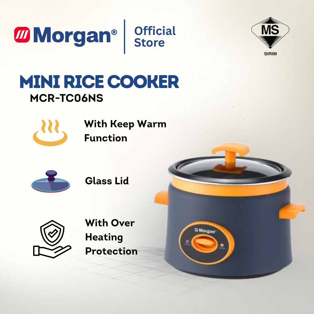 Morgan Non-Stick Rice Cooker with Over-Heating Protection (0.6L) [Free Measuring Cup & Rice Scoop] MRC-TC06NS