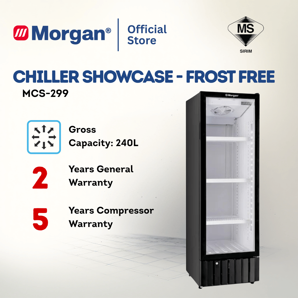 Morgan Chiller Showcase Door Display Fridge (240L) MCS-299