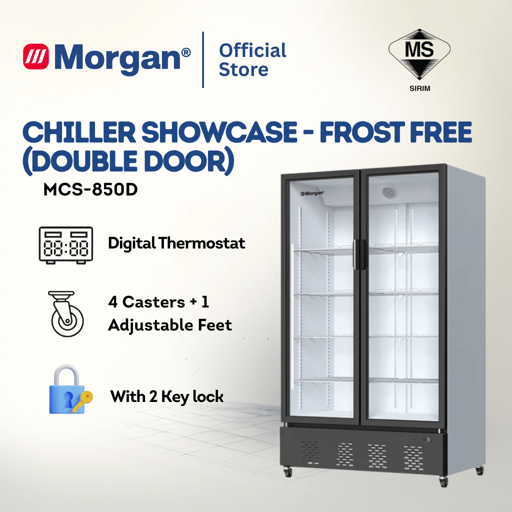 Morgan Double Door Chiller Showcase (850L) MCS-850D