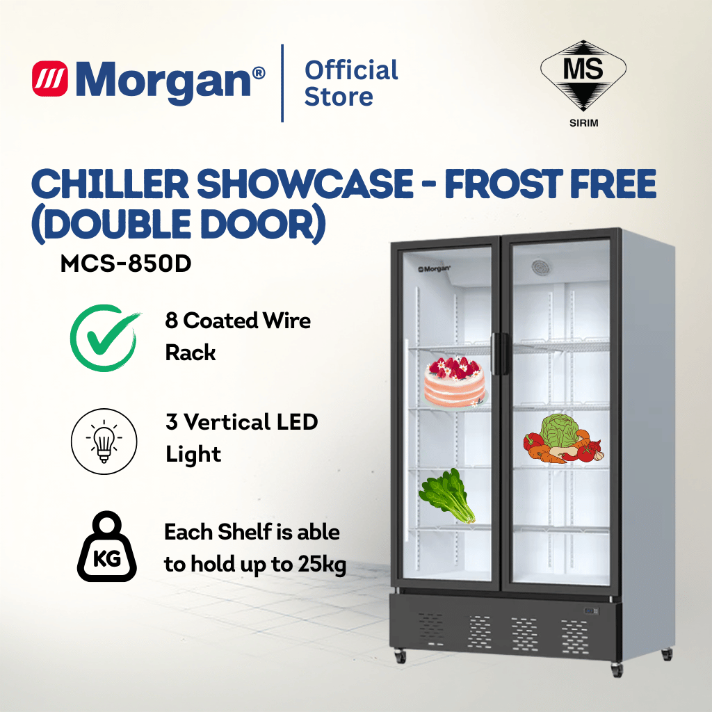 Morgan Double Door Chiller Showcase (850L) MCS-850D