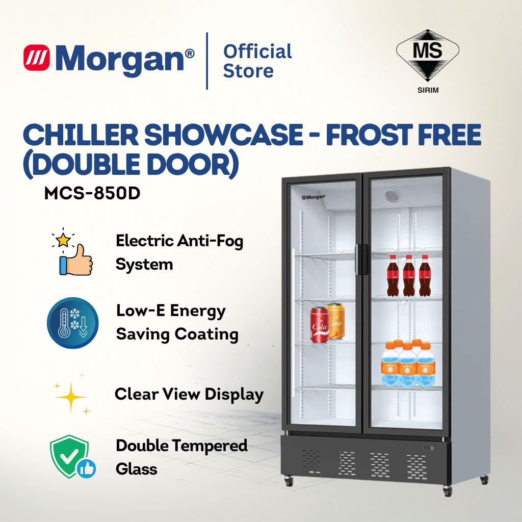 Morgan Double Door Chiller Showcase (850L) MCS-850D