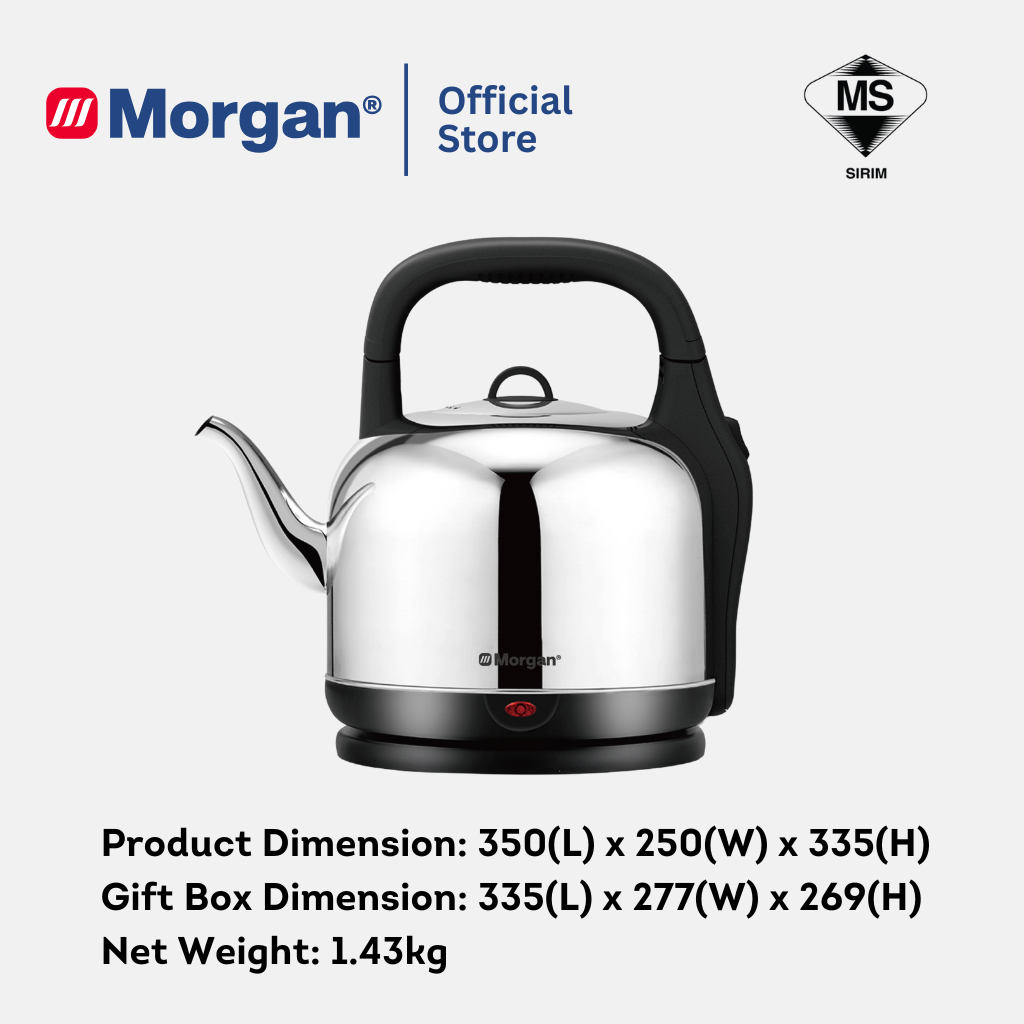 Morgan MEK-624SSCL Extra Large Stainless Steel 304 Electric Kettle (6L)
