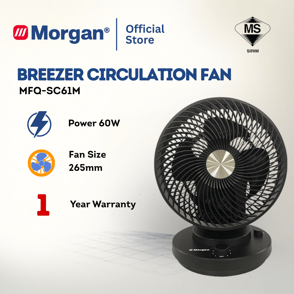 Morgan Table Fan With 4 Speed Settings MFQ-SC61M