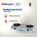 Morgan Stainless Steel 2 Hob Gas Stove with Piezo Ignition & Double Pipe (120mm x 120mm) MGS-7212S