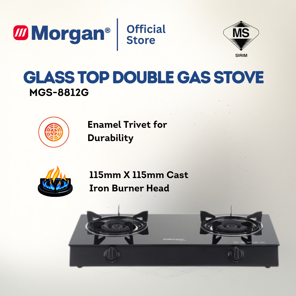 Morgan Gas Stove (115mm x 115mm) MGS-8812G