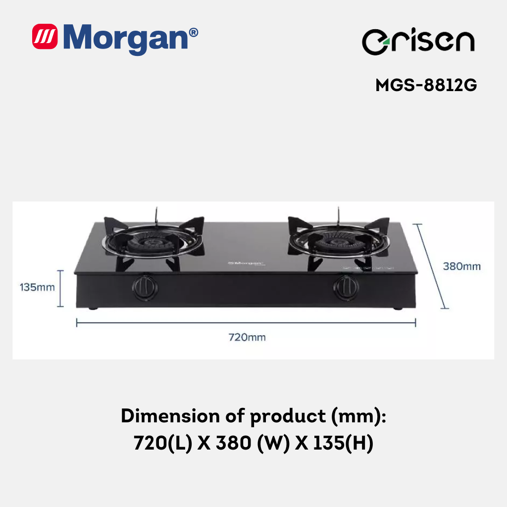 Morgan Gas Stove (115mm x 115mm) MGS-8812G