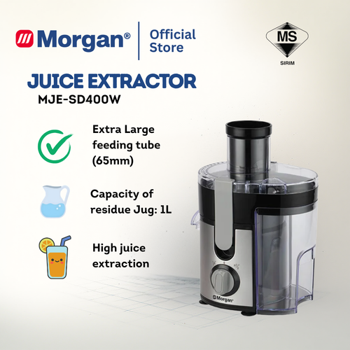 Morgan 2-Speed Juice Extractor with Stainless Steel Filter (1L) MJE-SD400W