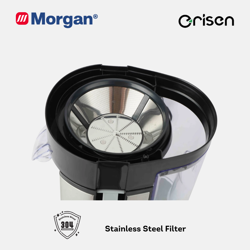 Morgan 2-Speed Juice Extractor with Stainless Steel Filter (1L) MJE-SD400W