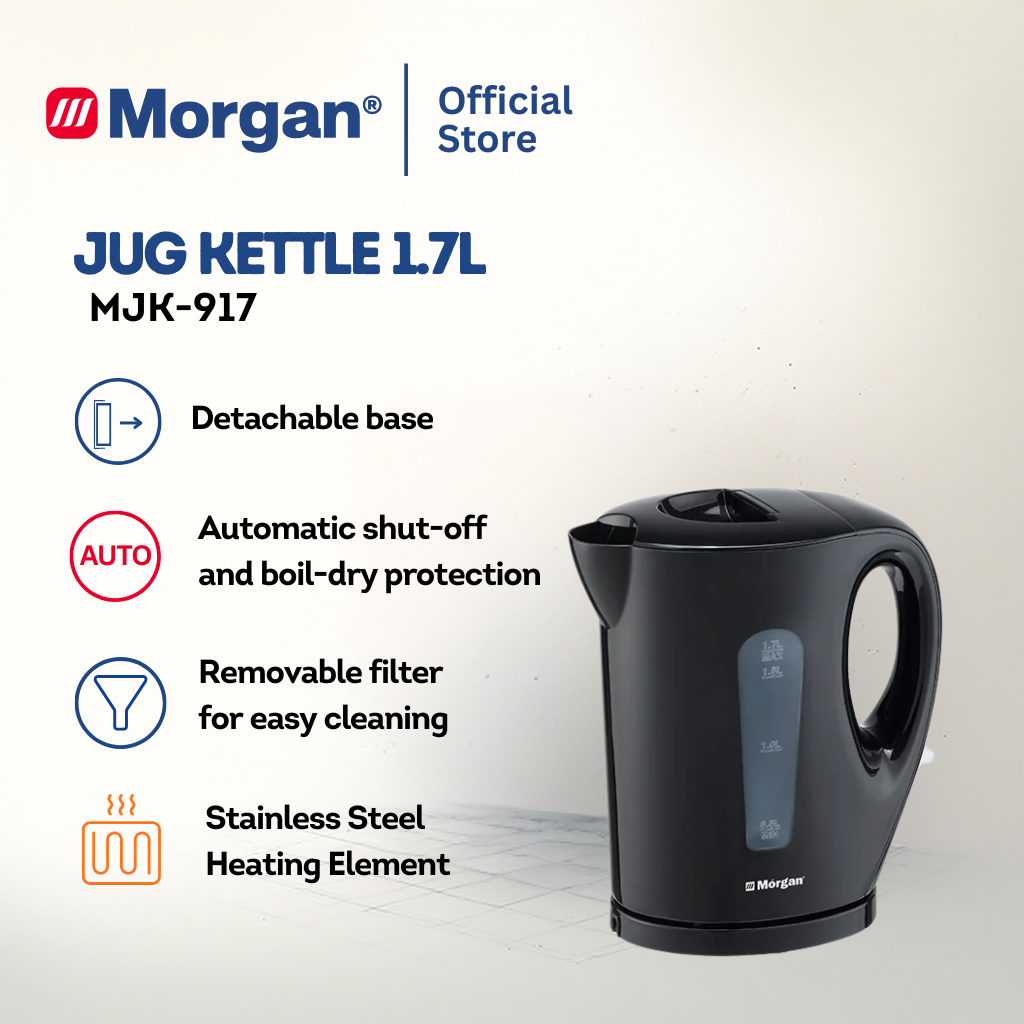 Morgan Jug Kettle (1.7L) MJK-917 | BPA FREE