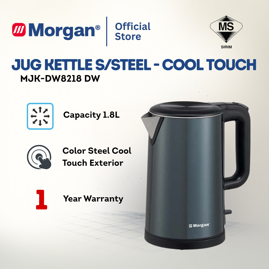 Morgan Double Wall Stainless Steel Jug Kettle (1.8L) MJK-DW8218