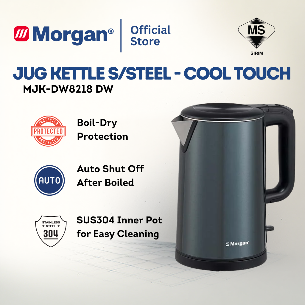 Morgan Double Wall Stainless Steel Jug Kettle (1.8L) MJK-DW8218