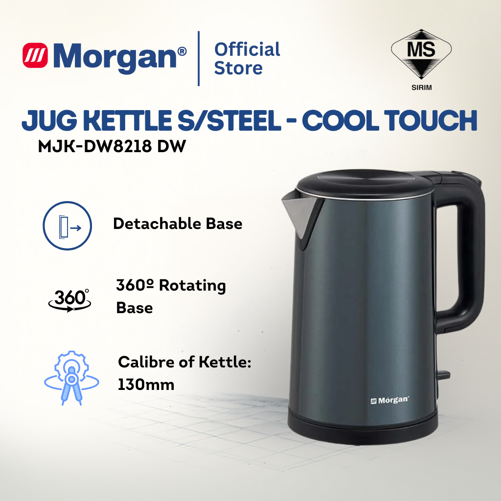 Morgan Double Wall Stainless Steel Jug Kettle (1.8L) MJK-DW8218