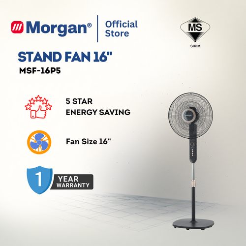 Morgan 5 Blade Floor Fan (16") MSF-16P5