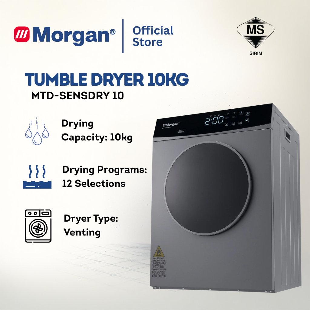 Morgan Clothes Dryer (10kg) MTD-SENSDRY 10
