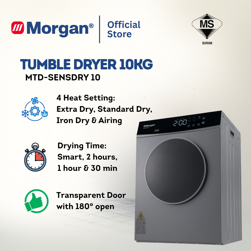 Morgan Clothes Dryer (10kg) MTD-SENSDRY 10