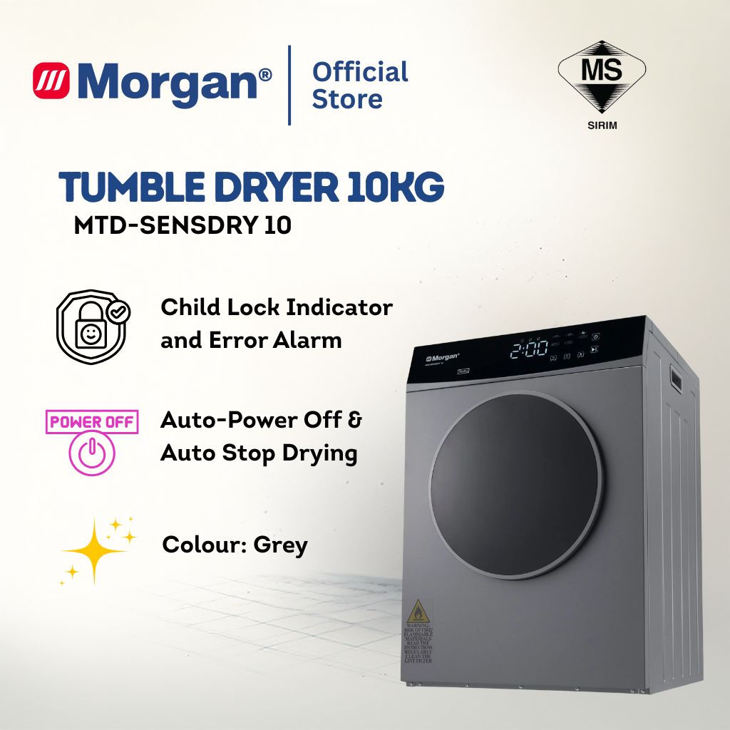 Morgan Clothes Dryer (10kg) MTD-SENSDRY 10