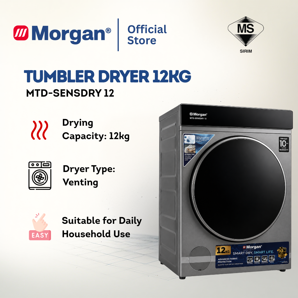 TUMBLER DRYER 12KG MTD-SENSDRY 12