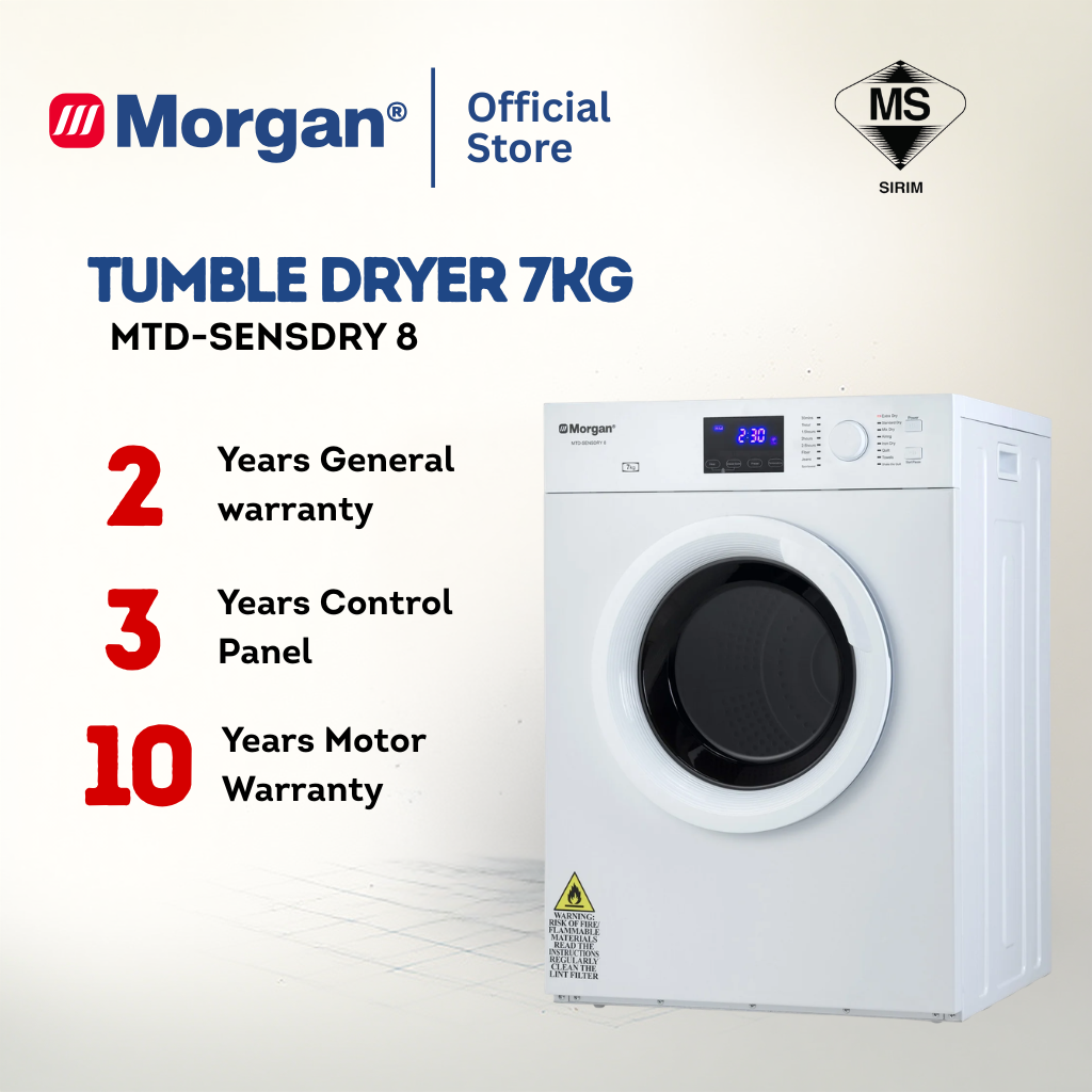 Morgan Clothes Dryer (7kg) MTD-SENSDRY 8