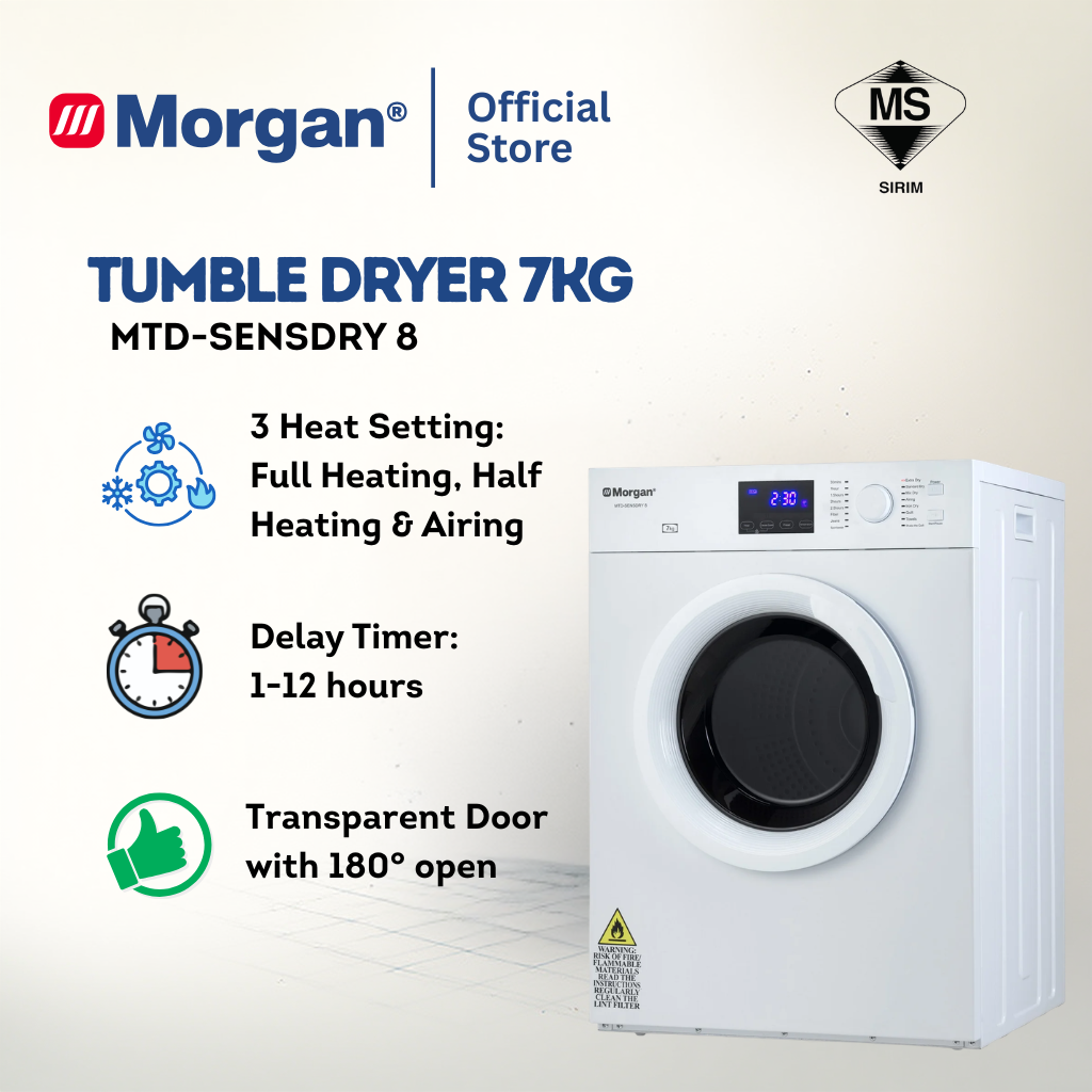 Morgan Clothes Dryer (7kg) MTD-SENSDRY 8