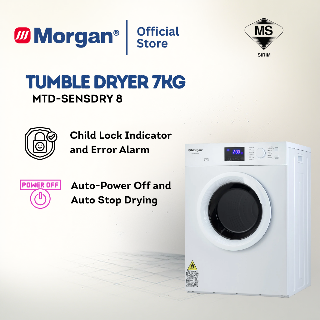 Morgan Clothes Dryer (7kg) MTD-SENSDRY 8