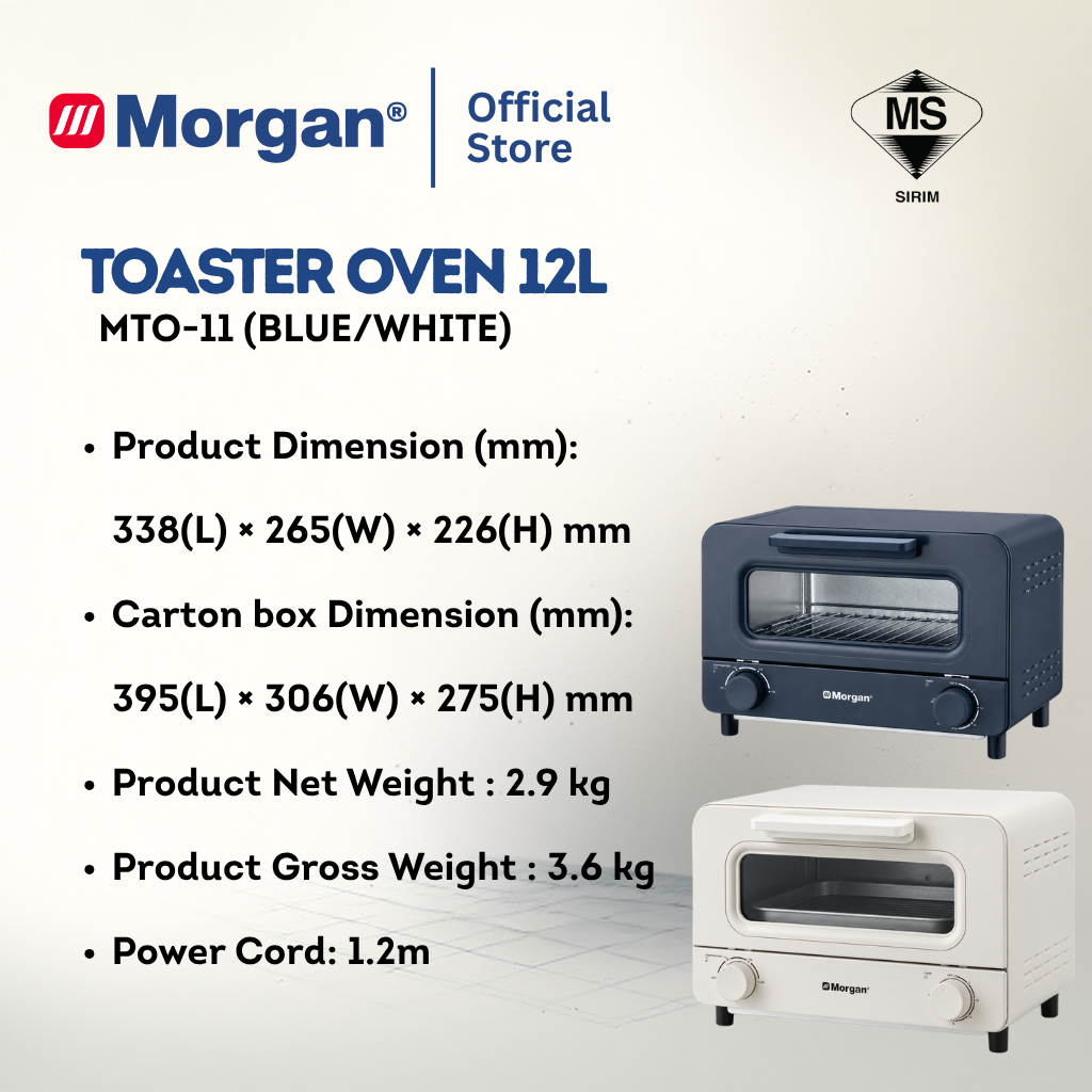 Morgan Toaster Oven 12L MTO-11