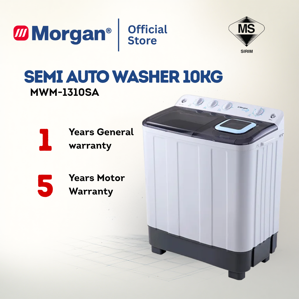 Morgan Semi Auto Washing Machine (10kg) MWM-1310SA