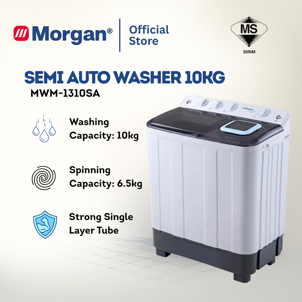 Morgan Semi Auto Washing Machine (10kg) MWM-1310SA