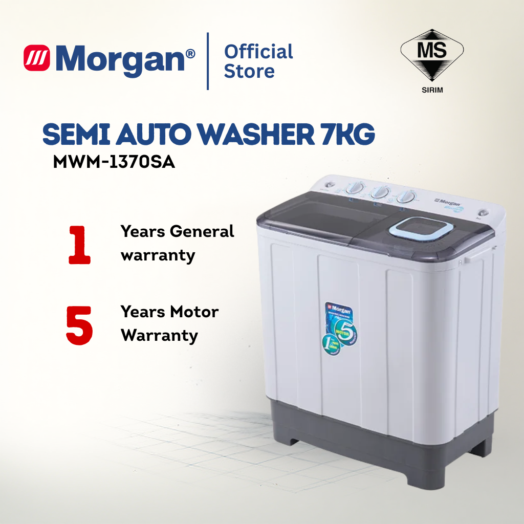 Morgan Semi Auto Washing Machine (7kg) MWM-1370SA