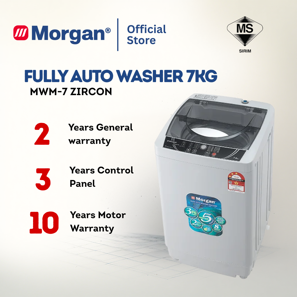 Morgan Fully Auto Washing Machine (7kg) MWM-7 ZIRCON
