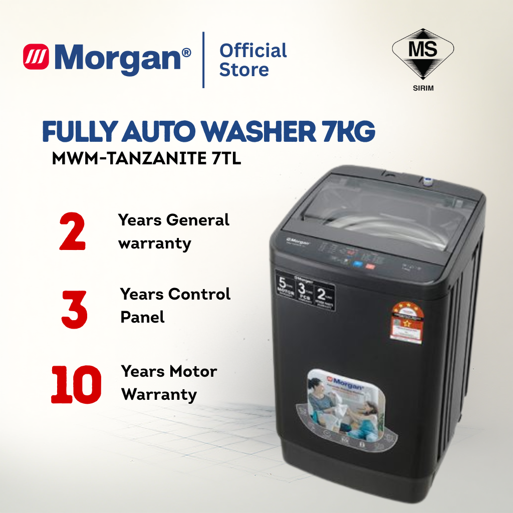 Morgan Fully Auto Washing Machine (7kg) MWM-TANZANITE 7TL