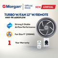 Morgan Turbo Circulation Wall Fan 12" with Remote MWF-9R AEROFLOW | NEW ARRIVAL