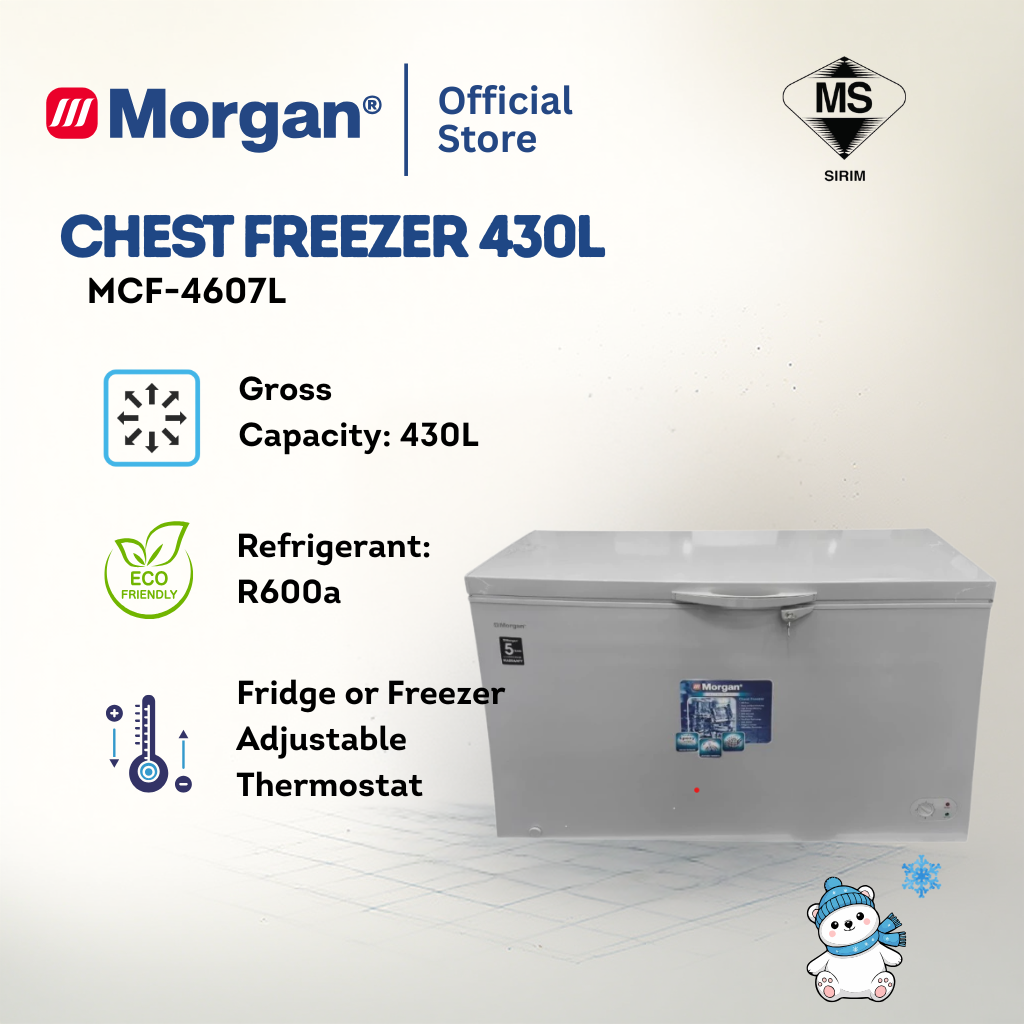 Morgan Chest Freezer Deep And Quick Freezing (430L) MCF-4607L